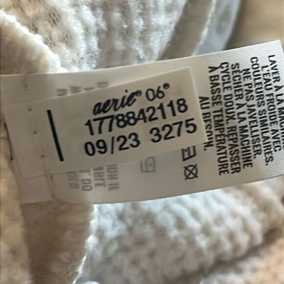Aerie Cloud Sherpa Fleece Snap Pullover Ivory Size XL - Picture 13 of 13
